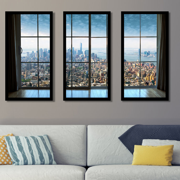 Wade Logan® New York City Window 3 Piece Picture Frame Photograph Set